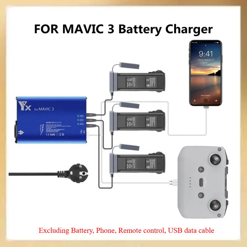 Drone Battery Smart - Battery Charger Hub 5in1 Charging Hub
