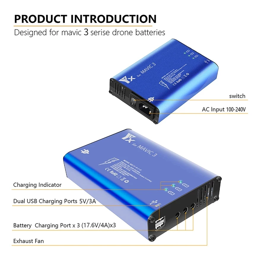 Battery Charger Hub 5in1 Charg - Drone Battery Smart recension och pris