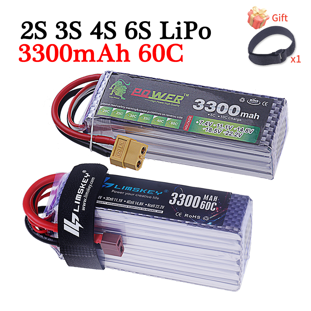 60C Lipo Battery 3300mAh 7.4V  - Drone Battery 6S recension och pris