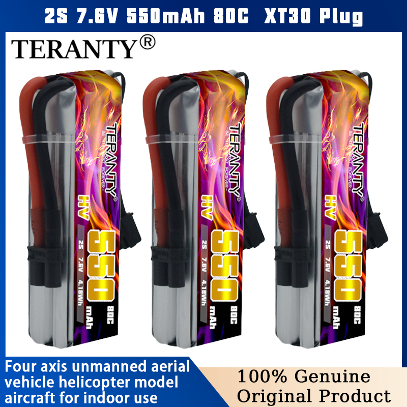 TERANTY 2S 7.6V 550mAh 80C HV  - Drone Battery High Voltage recension och pris
