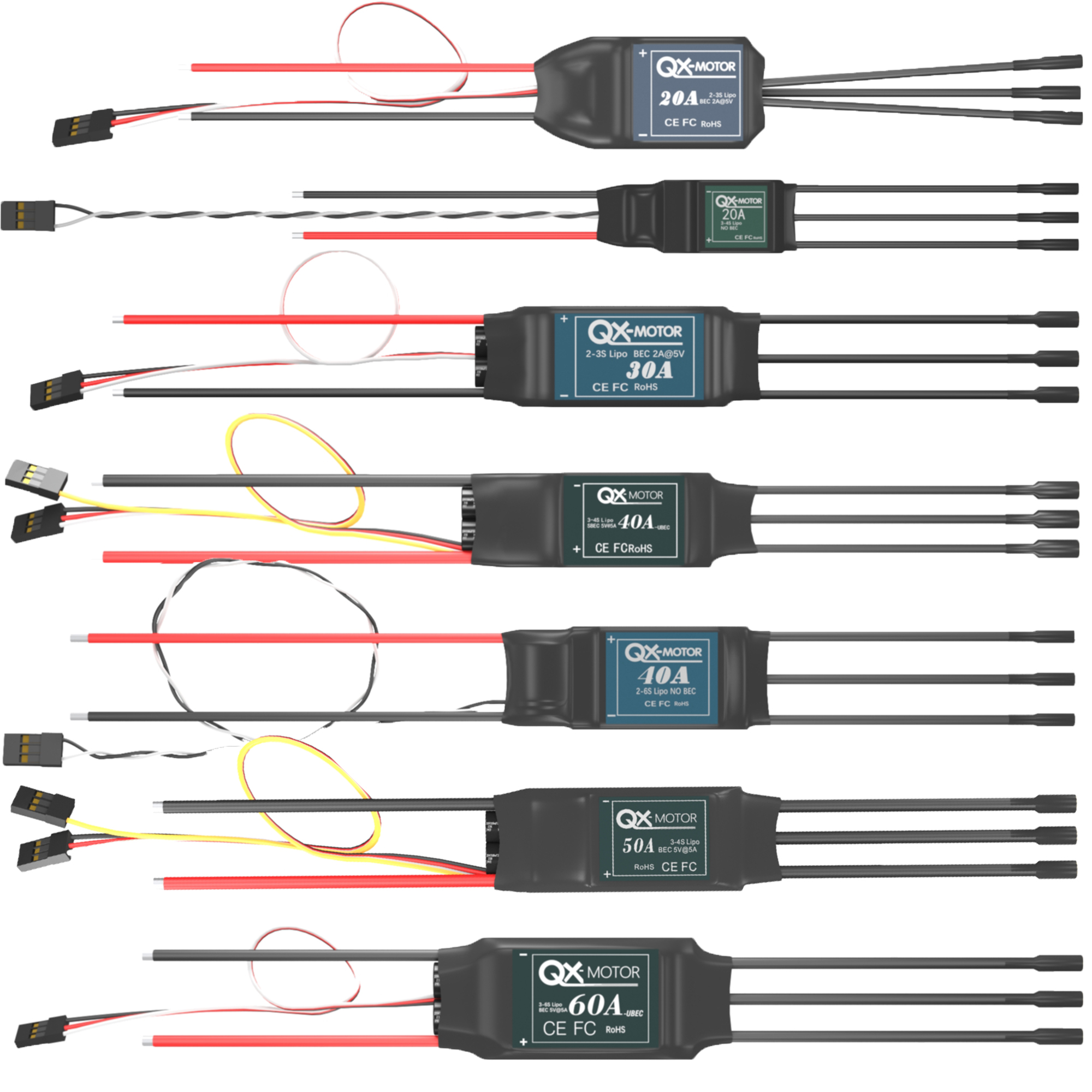 QX-MOTOR Brushless ESC series  - Drone Battery Plate recension och pris