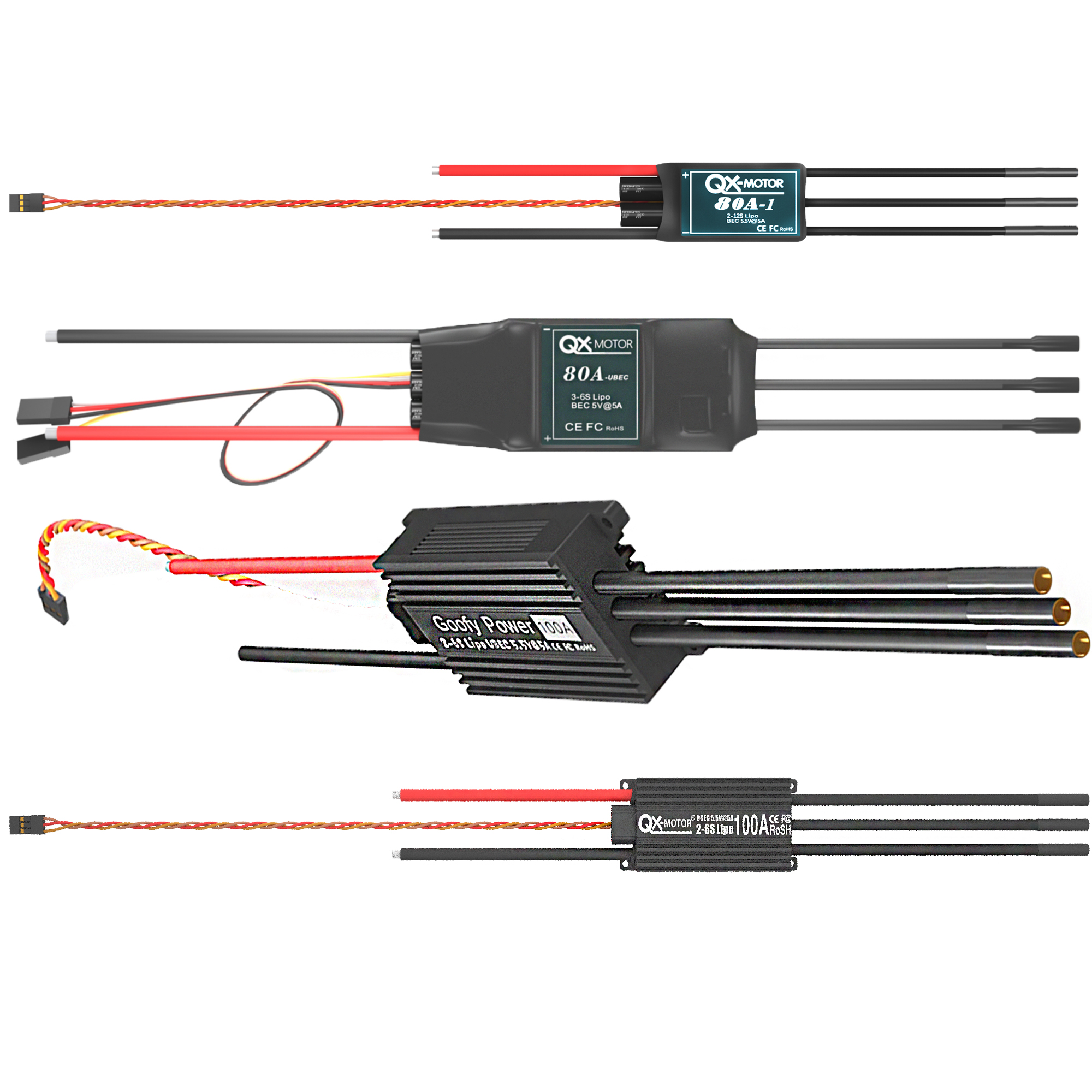 QX-MOTOR Brushless ESC series  - Drone Battery Plate recension och pris