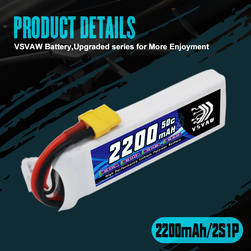 VSVAW 7.4V 2200mah 2S Drone Li - Drone Battery Plate recension och pris