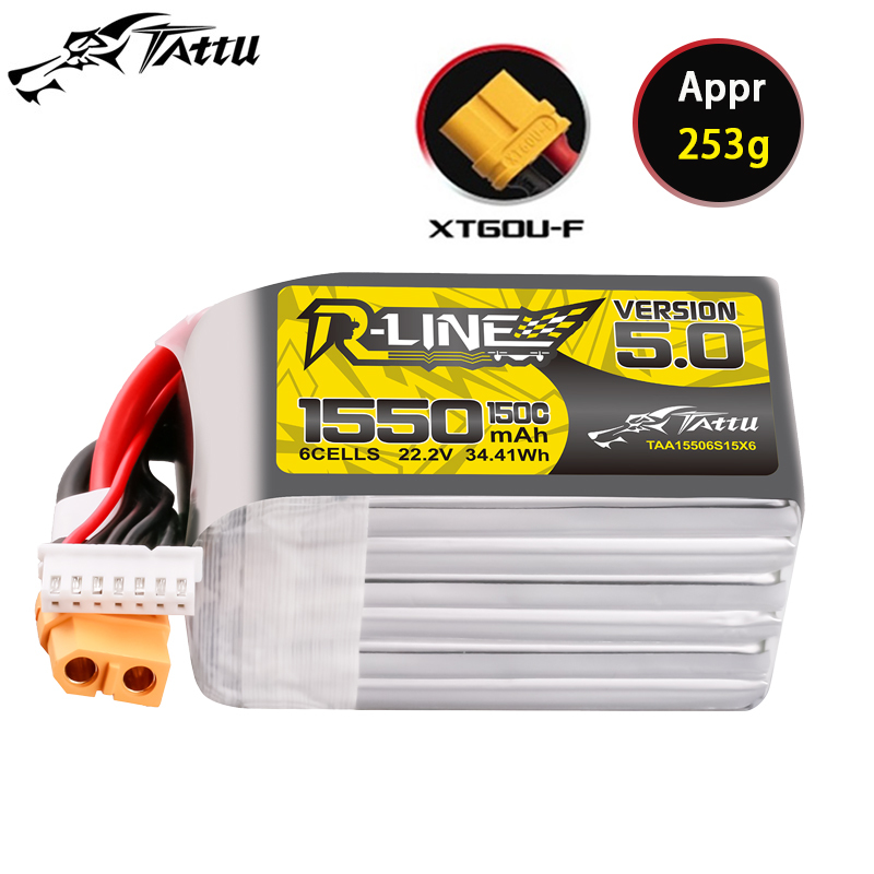 TATTU-R-LINE 5.0 22.2V 1550mAh - Drone Battery Plate recension och pris