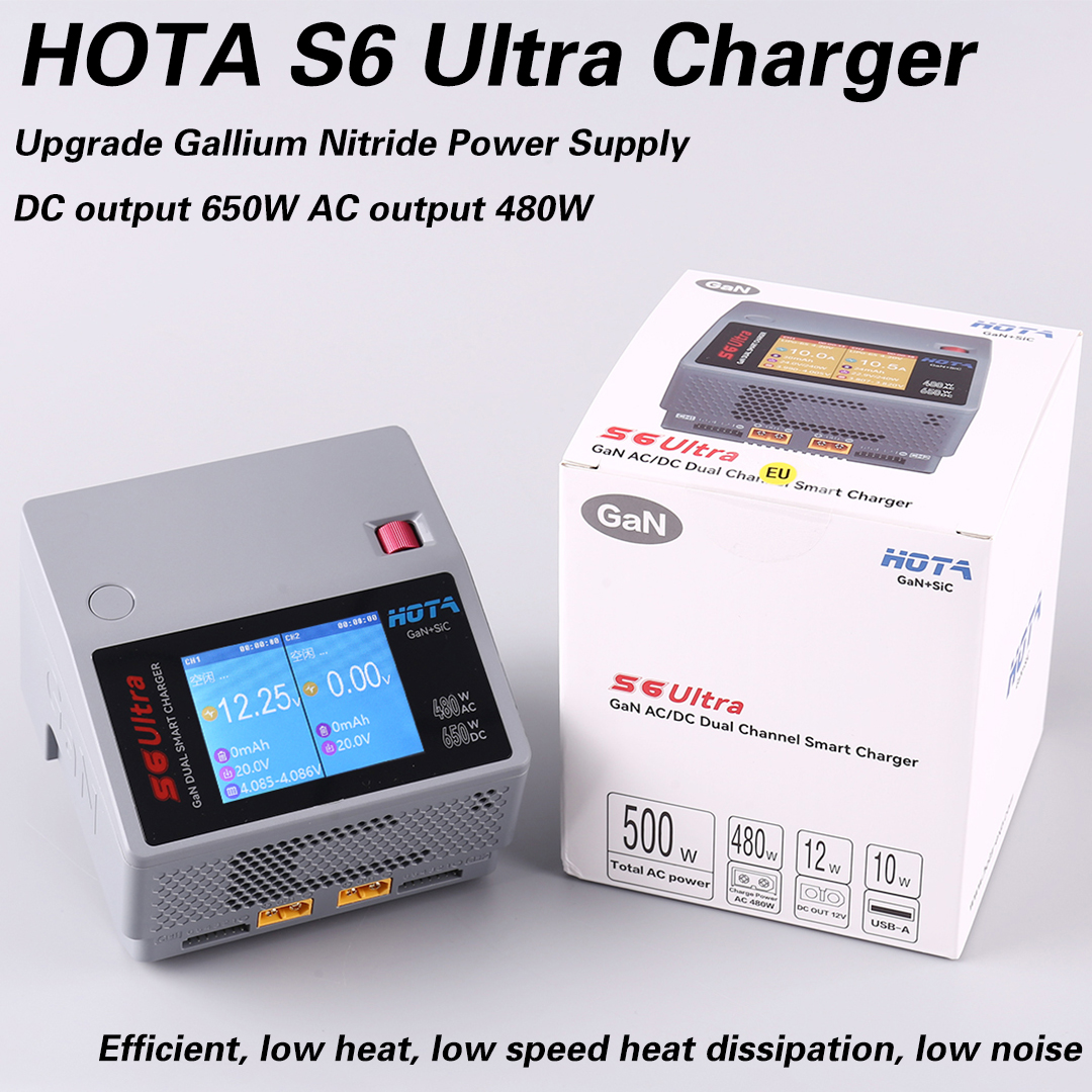 HOTA S6 Ultra Gallium Nitride  - Drone Battery Charger recension och pris