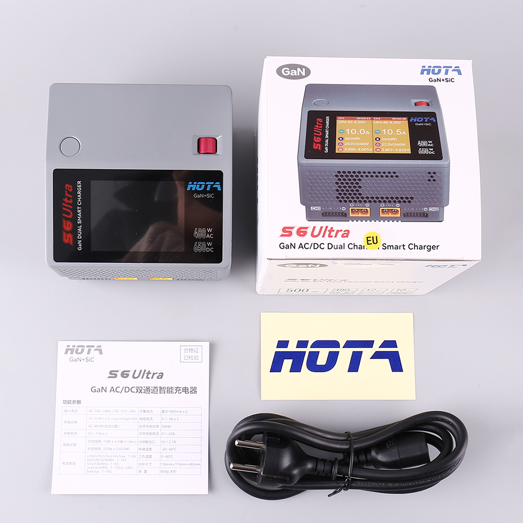 HOTA S6 Ultra Gallium Nitride  - Drone Battery Charger recension och pris