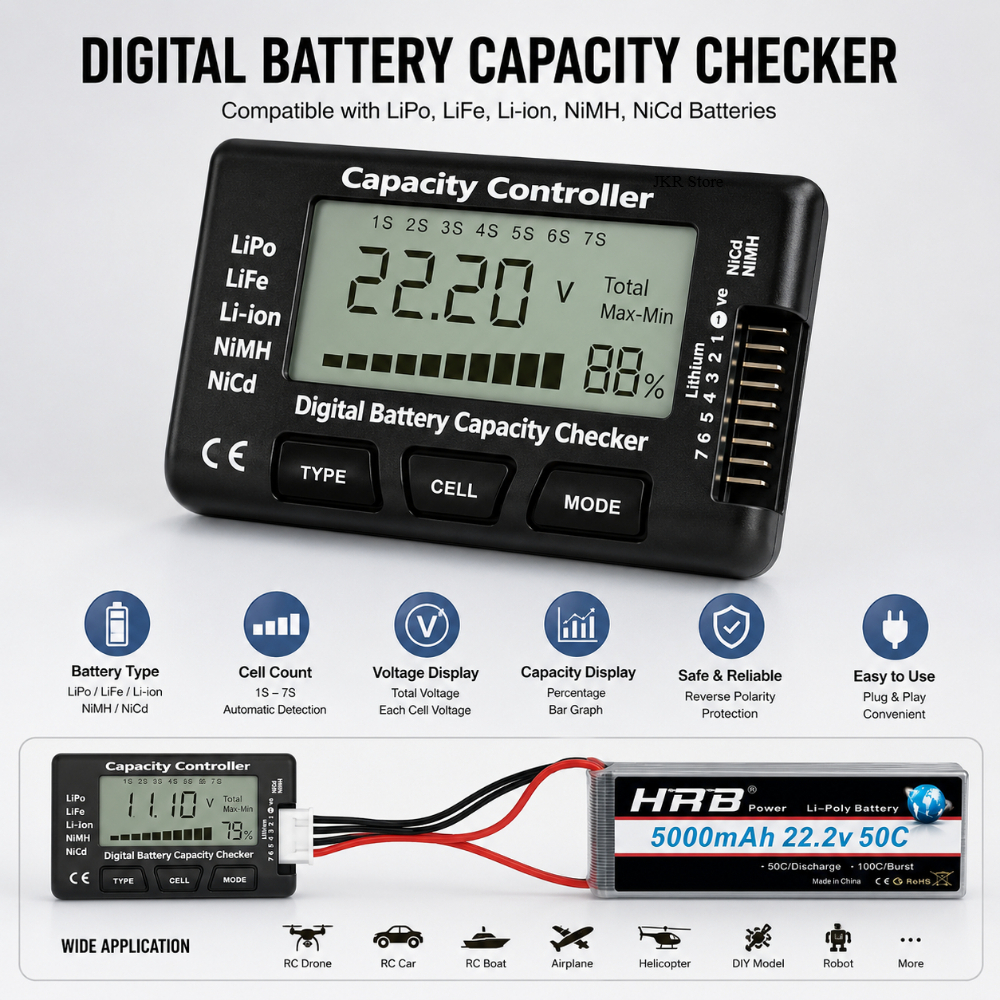 Handheld Battery Capacity Chec - Drone Battery Voltage Checker recension och pris