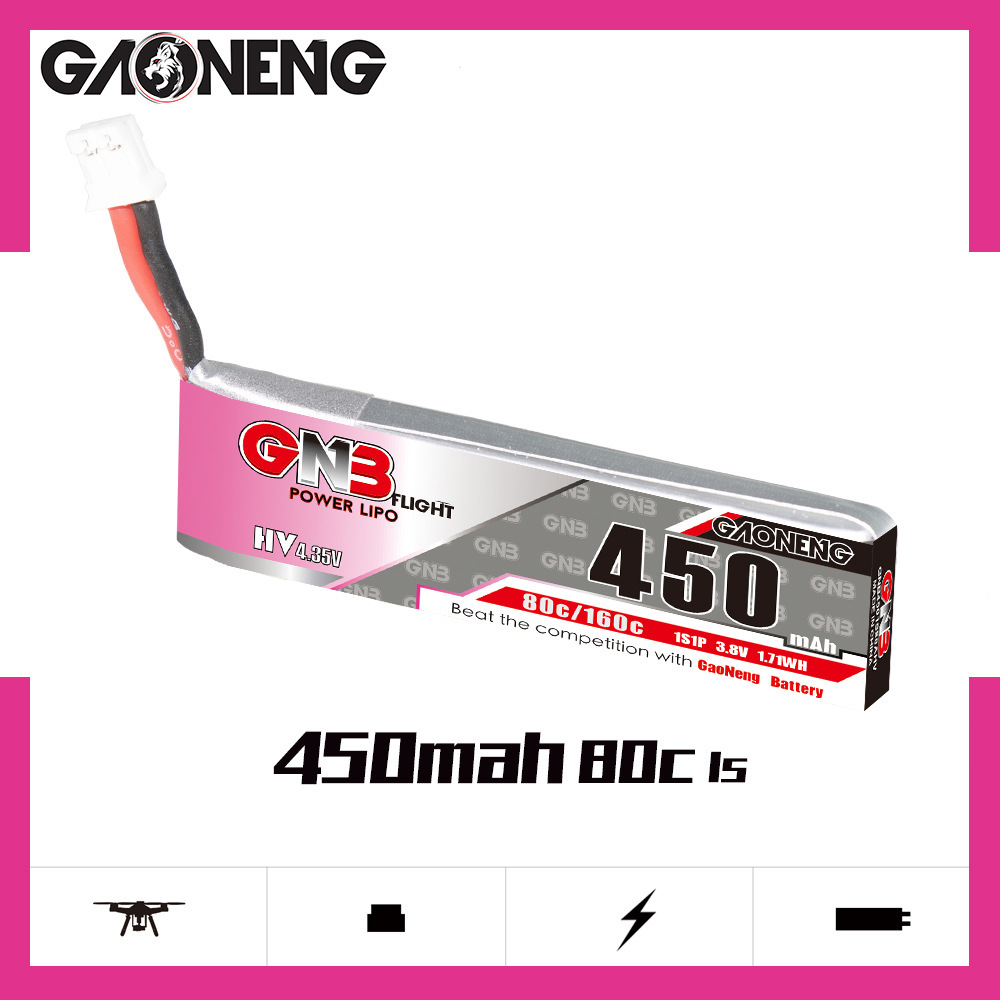 GNB HV 1S 3.8V 450mAh 80C/160C - Drone Battery Lipo recension och pris