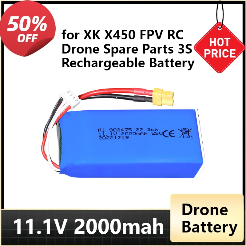 XT30 Plug 11.1v 2000mAh Lipo B - Drone Battery 3S recension och pris