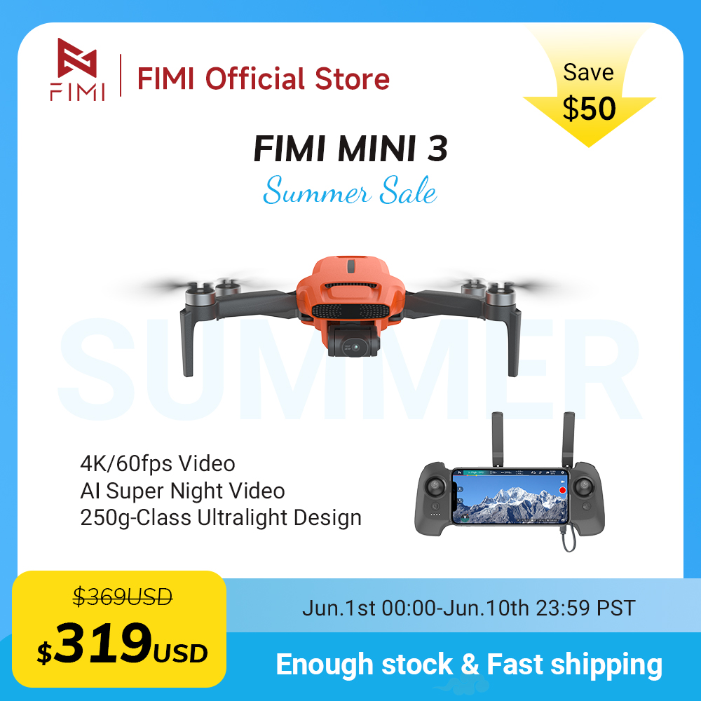 FIMI MINI 3 Camere drone 4K 60 - Drone Battery Smart recension och pris