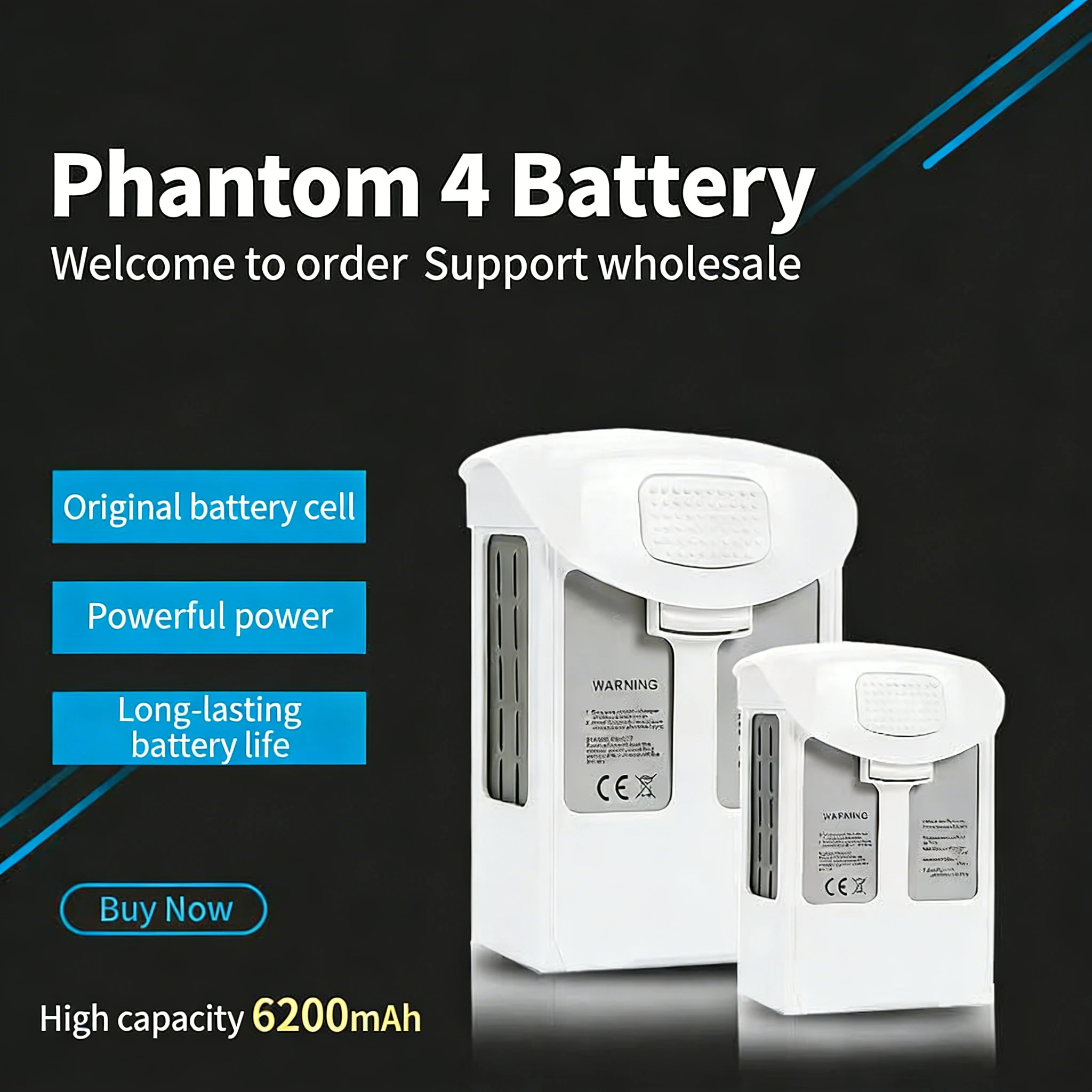 New Phantom 4 battery 6200mah  - Drone Battery Li-Ion recension och pris