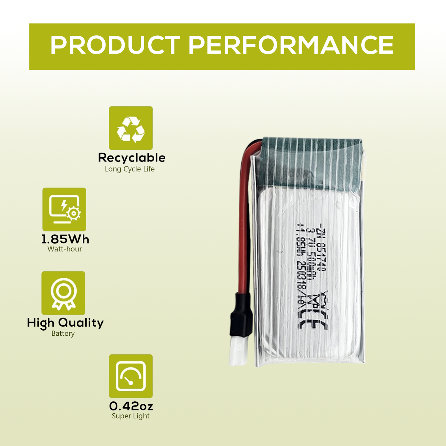 5Pcs 3.7V 500mAh LiPo Batterie - Drone Battery Charger recension och pris